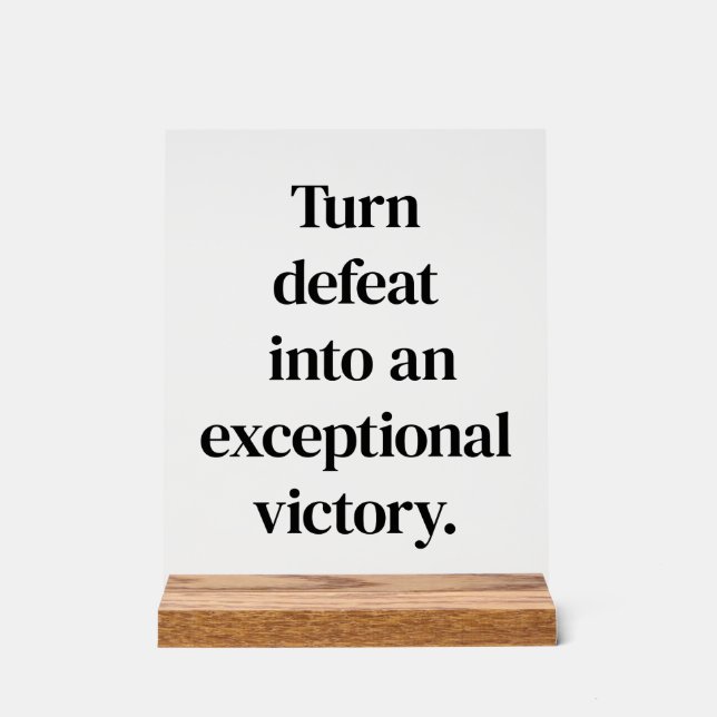 Señal Acrílica Rótulo acrílico de victoria excepcional (Anverso)