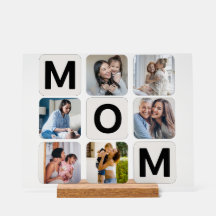 Rótulo acrílico del Collage de fotos de la madre