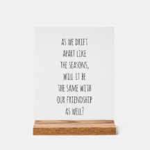 Rótulo Acrílico Distinto de la deriva