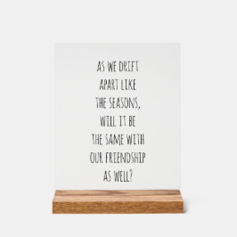 Señal Acrílica Rótulo Acrílico Distinto de la deriva