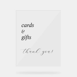 Señal Acrílica Rótulo acrílico elegante y sencillo de caligrafía 