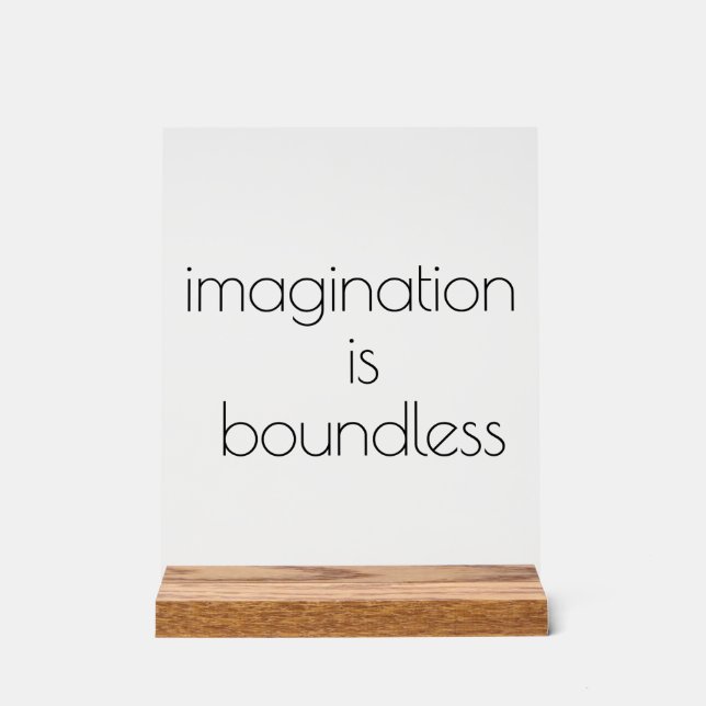 Señal Acrílica Rótulo acrílico imaginativo (Anverso)