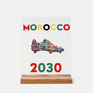 Señal Acrílica Rótulo acrílico MARRUECOS 2030