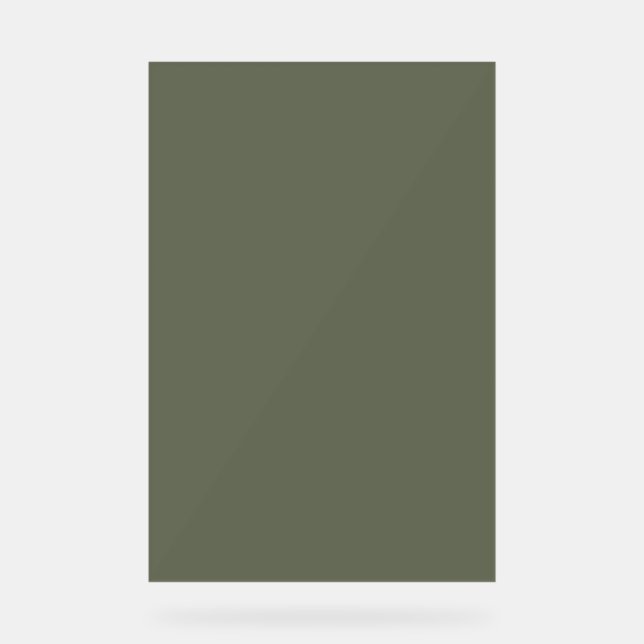 Señal Acrílica Rótulo Acrílico Mínimo Verde Moss - Personalizable (Anverso)