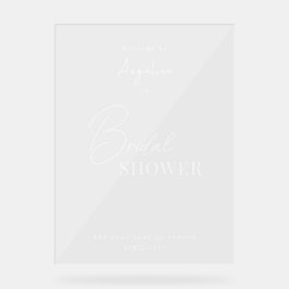 Señal Acrílica Rótulo acrílico para ducha de novia.