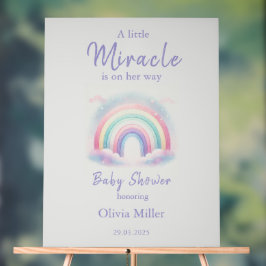 Señal Acrílica Rótulo Acrílico Pastel Arcoiris para Baby Shower