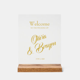 Señal Acrílica Rótulo acrílico personalizado-11 "x14" Boda o deco