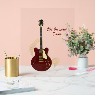 Señal Acrílica Rótulo acrílico transparente Personalizado de Guit