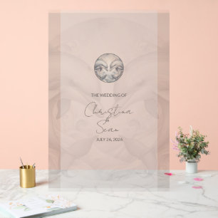 Señal Acrílica Rótulo Boda de tema Dolphin personalizado