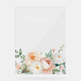 Señal Acrílica Rótulo Boda grande de primavera de jardín botánico