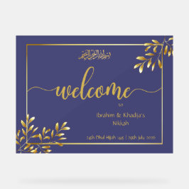 Señal Acrílica Rótulo Boda islámico personalizado - Rótulo acríli