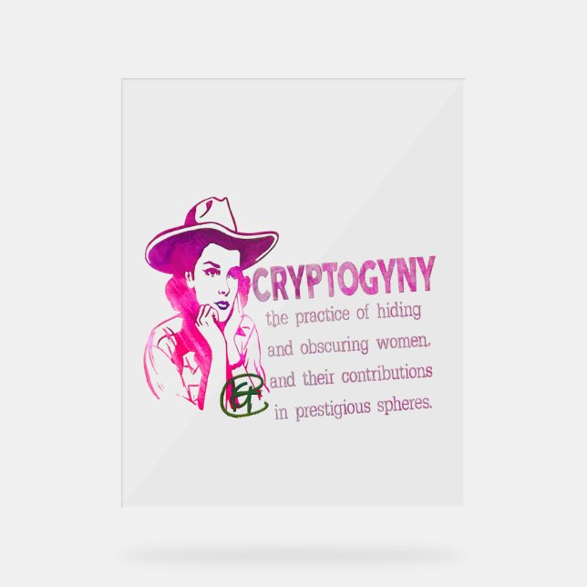 Señal Acrílica Rótulo criptoginia (Anverso)