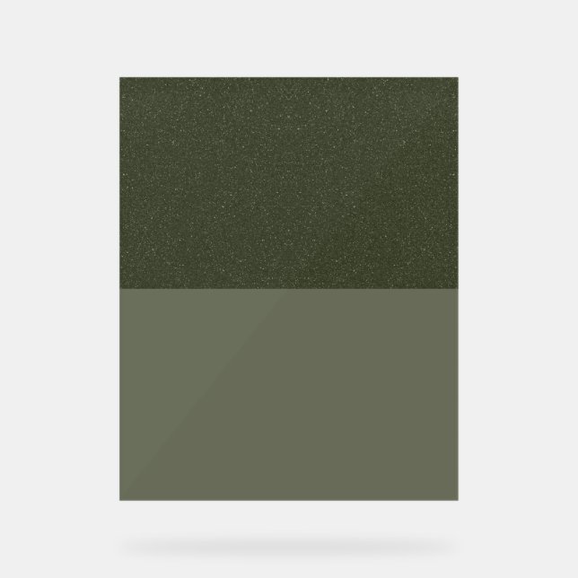 Señal Acrílica Rótulo de acrílico superior verde de mosaico textu (Anverso)