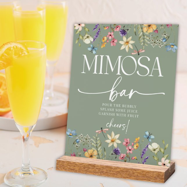 Señal Acrílica Rótulo de bar Mimosa Sage Bridal Shower (Subido por el creador)