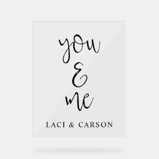 Señal Acrílica Rótulo de boda personalizado - Elegante bienvenida