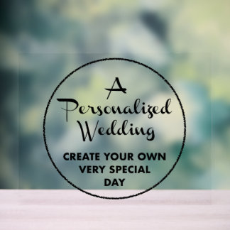 Señal Acrílica Rótulo de casamiento personalizado de 11" x 14" ac