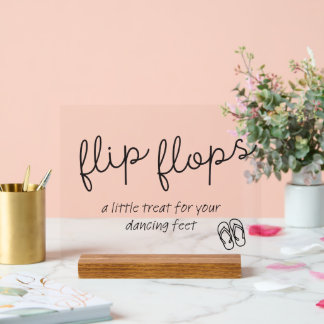 Señal Acrílica Rótulo de cesta de flops de giro