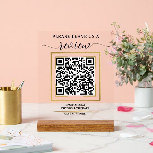 Señal Acrílica Rótulo de código QR de Google Review - Negocios pe (Boda)