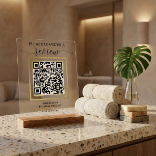Señal Acrílica Rótulo de código QR de Google Review - Negocios pe