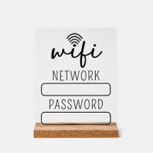 Rótulo de cuenta Wifi de cliente personalizado
