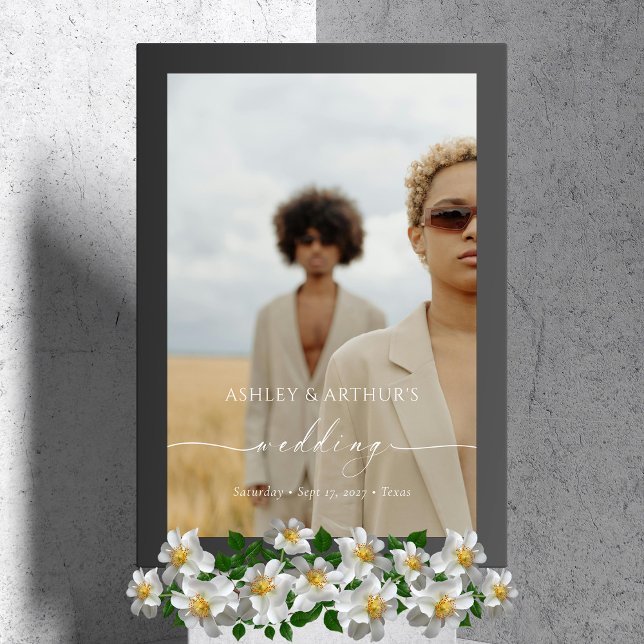 Señal Acrílica Rótulo de fotografía Boda acrílico personalizado (Personalized Acrylic Wedding Photo Sign)