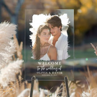 Rótulo de fotografía de bienvenida del Boda modern
