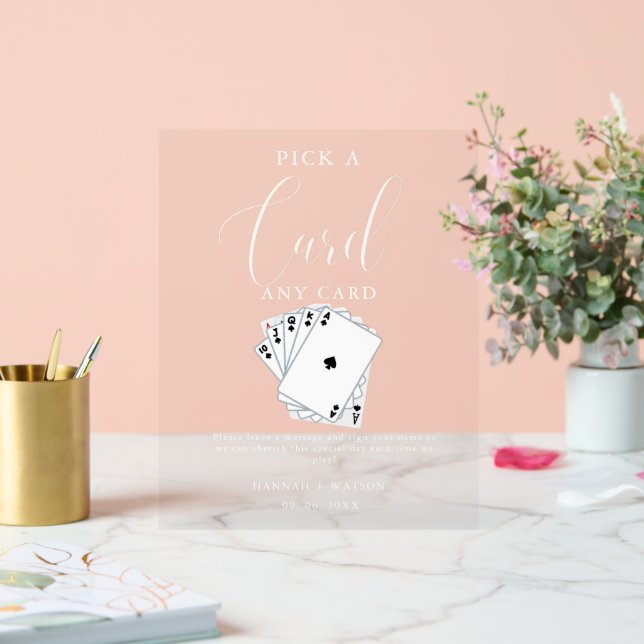 Señal Acrílica Rótulo de libros de Boda de tarjetas de reproducci (Boda)