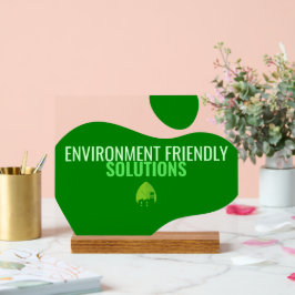 Señal Acrílica Rótulo de negocios ecológico