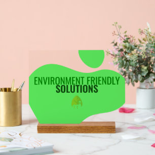 Señal Acrílica Rótulo de negocios ecológico