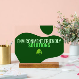 Señal Acrílica Rótulo de negocios ecológico