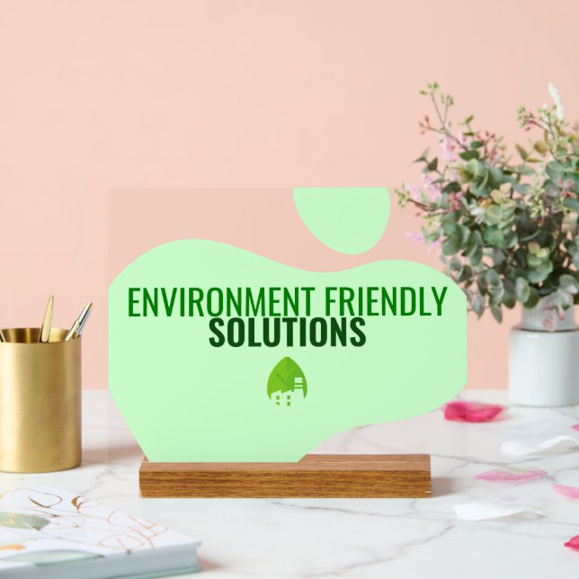 Señal Acrílica Rótulo de negocios ecológico (Boda)