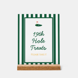 Señal Acrílica Rótulo de postre dulce de raya verde Master Golf