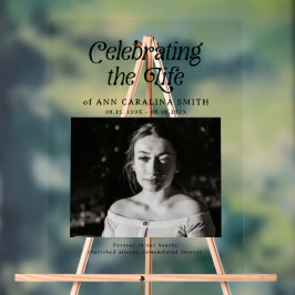 Señal Acrílica Rótulo mínimo de la Orden de Funeral Retro del Ser