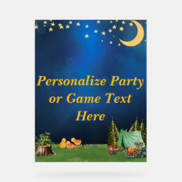 Señal Acrílica Rótulo temático de Baby Shower Campfire