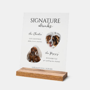 Señal Acrílica Rótulos de bebidas con personalizado con perros
