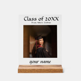 Señal Acrílica Rótulos de Fiesta de fotos de graduación - Nombre 