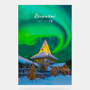 Señal Acrílica Rovaniemi, Finlandia - Aurora Mágica