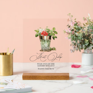 Señal Acrílica "Rumbo al Altar" Bridal Shower Mint Julep Derby
