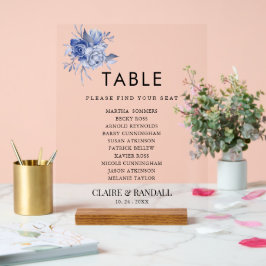 Señal Acrílica rustic dusty blue roses and other flowers