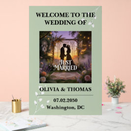 Señal Acrílica Sage Green Dream Pattern Wedding