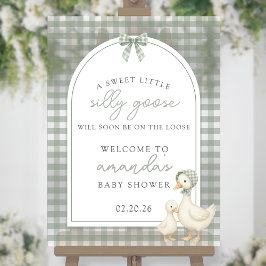 Señal Acrílica Sage Green Silly Goose Storybook Baby Shower