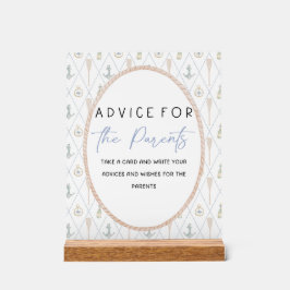 Señal Acrílica Sailboat Baby Shower Games - Advice for Parents