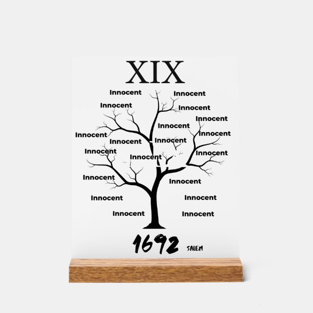 Señal Acrílica Salem Witch Trials (Anverso)