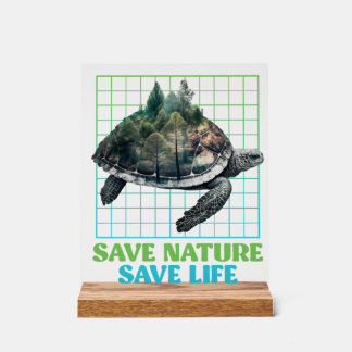 Señal Acrílica Salvar Naturaleza especies protegidas Medio Ambien
