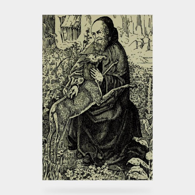 Señal Acrílica San Giles el ermitaño (Anverso)