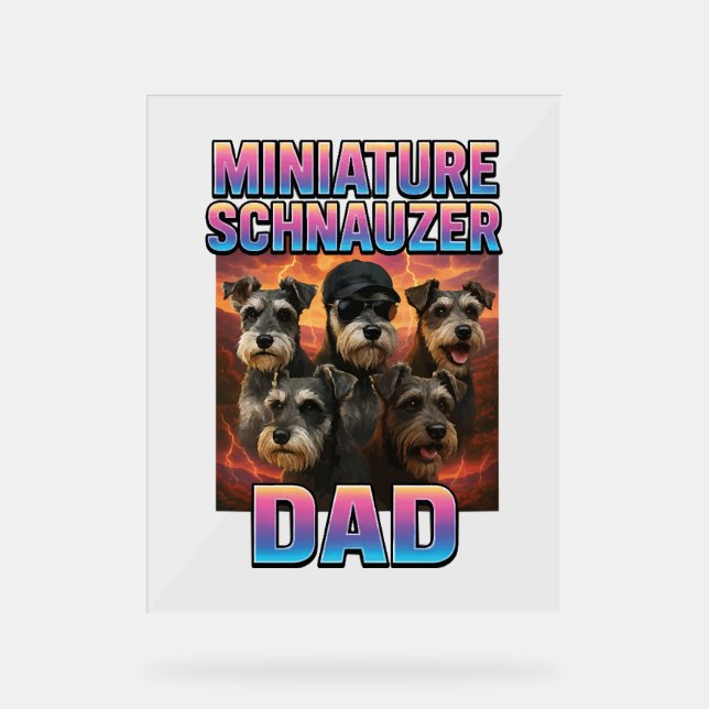 Señal Acrílica Schnauzer en miniatura (Anverso)