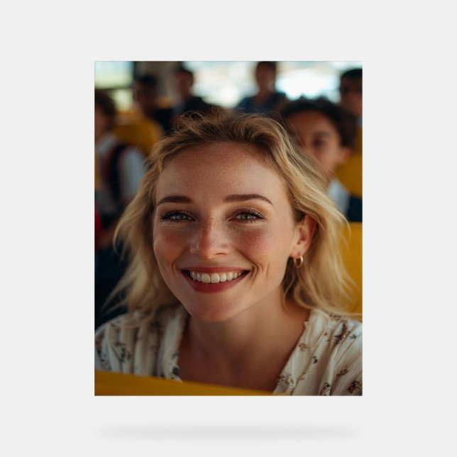 Señal Acrílica School Bus Driver Photo Customize (Anverso)