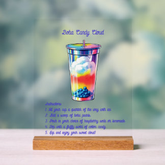 Señal Acrílica Self-Serve Mocktail Acrylic Sign