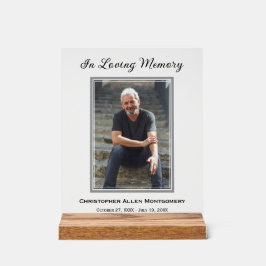 Señal Acrílica Sencilla foto funeral