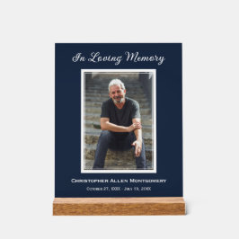 Señal Acrílica Sencilla foto funeral